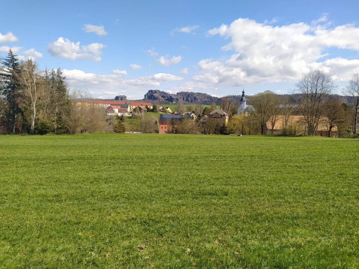 Ferienwohnung Zum Hirschgrund Schöna Kültér fotó